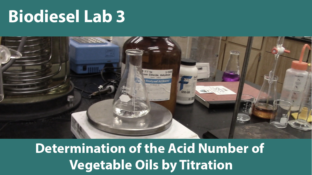 Determination of the Acid Value of Vegetable Oils by Titration